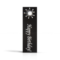 Комплект бірок "Happy Birthday" чорні 11*3,5 см