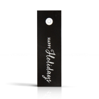 Комплект бирок "Happy Holidays" черные 11*3,5 см