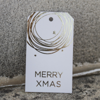 Комплект бірок новорічних 8,5*5 см MX gold