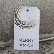 Комплект бірок новорічних 8,5*5 см MX gold