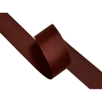 Декоративна репсова стрічка шоколадна