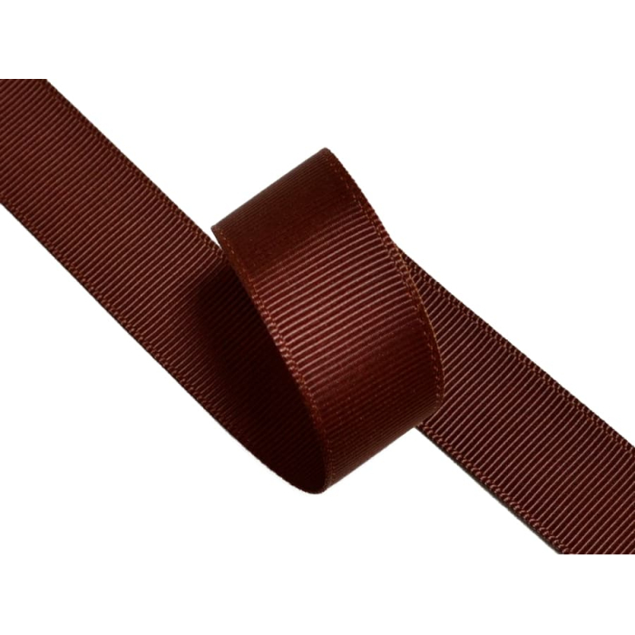 Декоративна репсова стрічка шоколадна