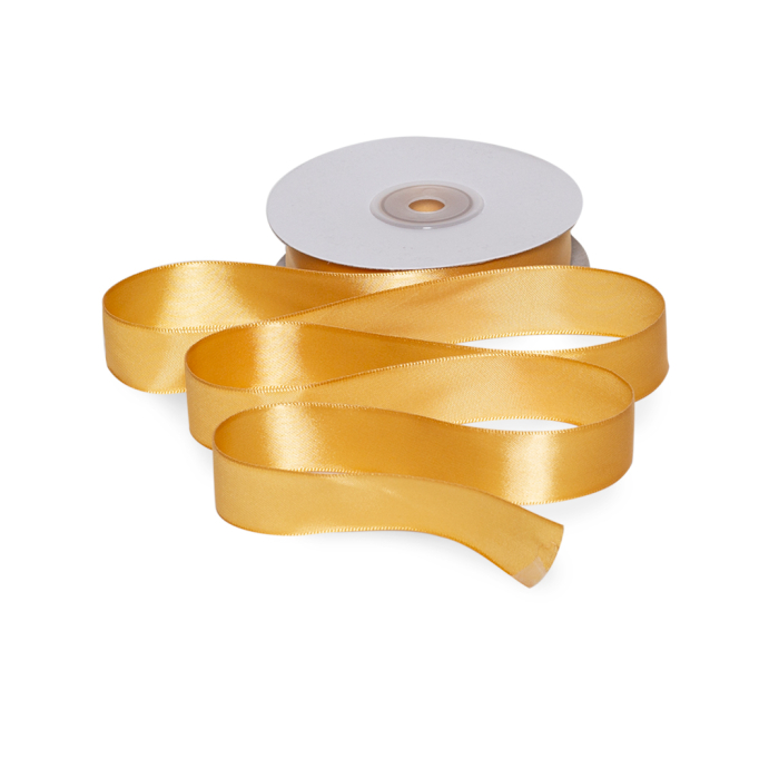Декоративна атласна стрічка золота