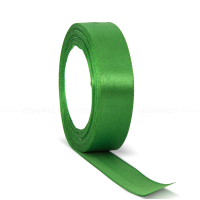 Декоративна атласна стрічка green