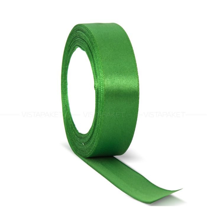 Декоративна атласна стрічка green