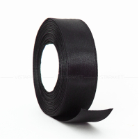 Декоративна атласна стрічка black