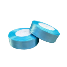 Декоративна атласна стрічка блакитна