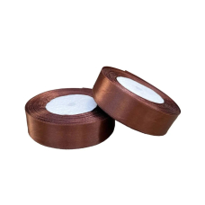 Декоративна атласна стрічка шоколадна