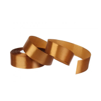 Декоративна атласна стрічка світло-коричнева