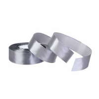 Декоративна атласна стрічка сіра