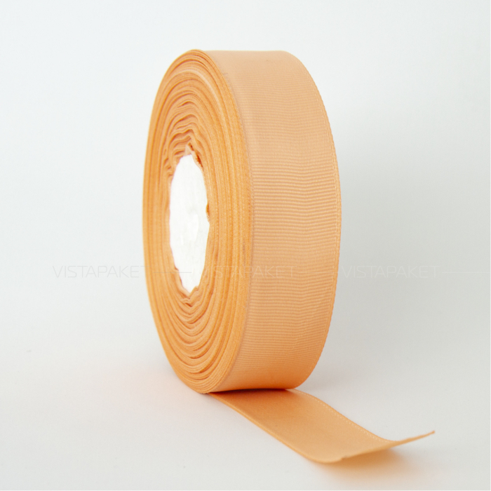 Декоративна репсова стрічка персикова