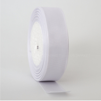 Декоративная репсовая лента white