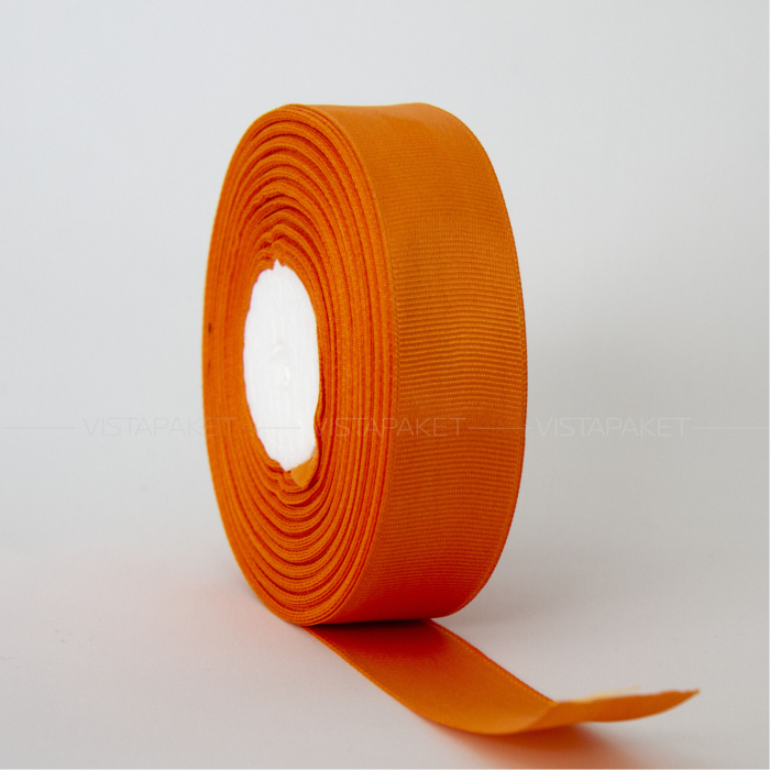 Декоративна репсова стрічка orange