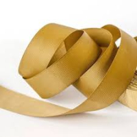 Декоративна репсова стрічка гірчична