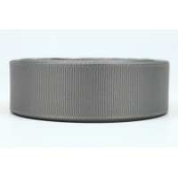 Декоративна репсова стрічка темно-сіра