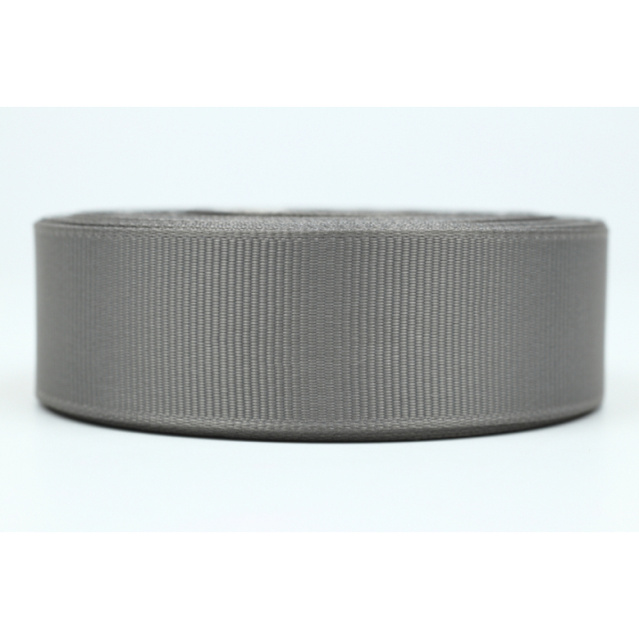 Декоративна репсова стрічка темно-сіра