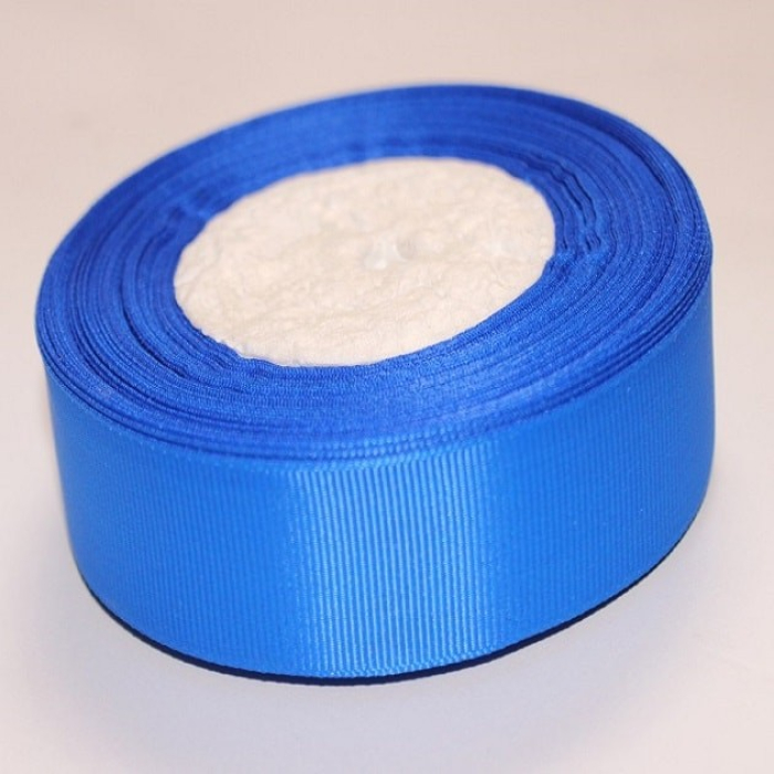 Декоративна репсова стрічка синя 