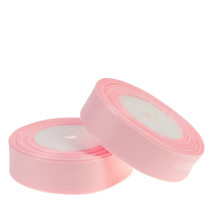 Декоративна репсова стрічка ніжно-рожева