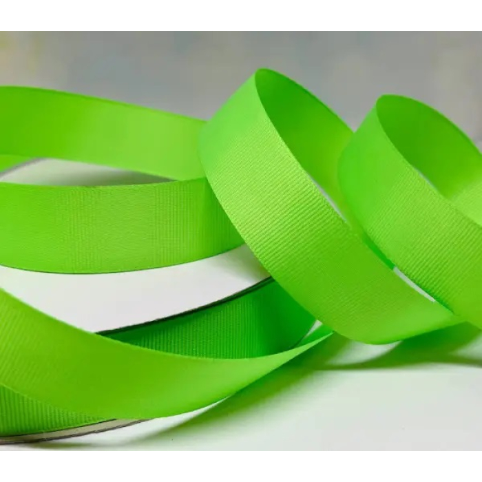 Декоративна репсова стрічка салатова