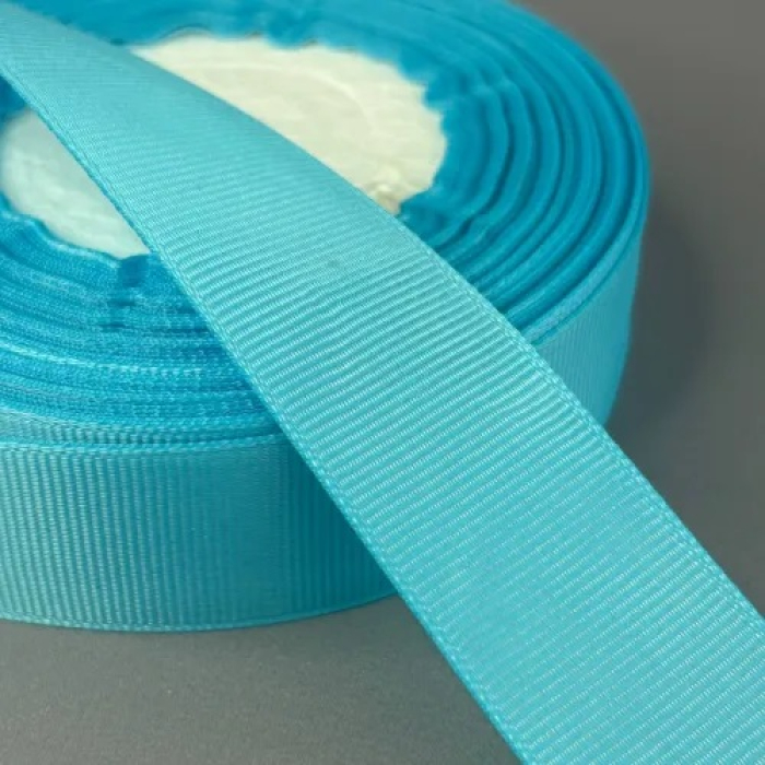 Декоративна репсова стрічка яскраво-блакитна