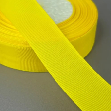 Декоративна репсова стрічка жовта