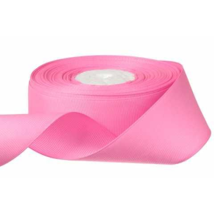 Декоративна репсова стрічка рожева