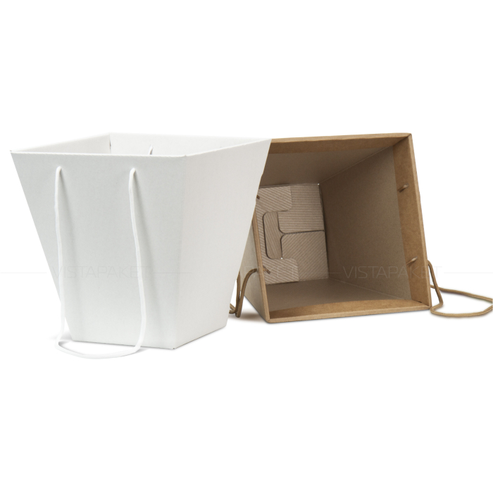 Коробка для квітів біла