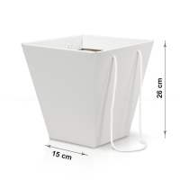 Коробка для квітів  біла 15х26х15 см 