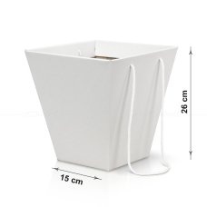 Коробка для квітів  біла 15х26х15 см 