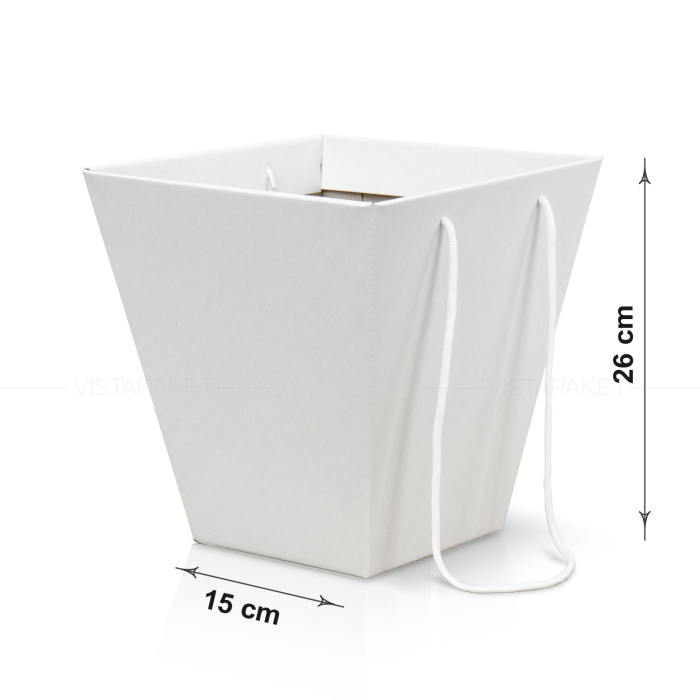 Коробка для квітів біла