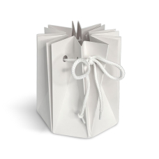 Аквабокс з картону білий на шнурочку 15х15х16 см