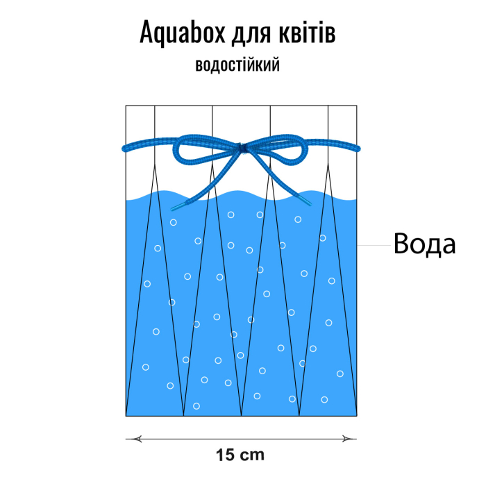 Аквабокс (коробка-ваза) для квітів крафтовий