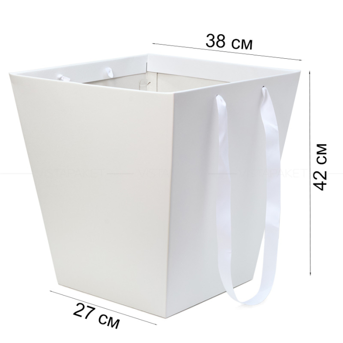 Коробка для квітів біла