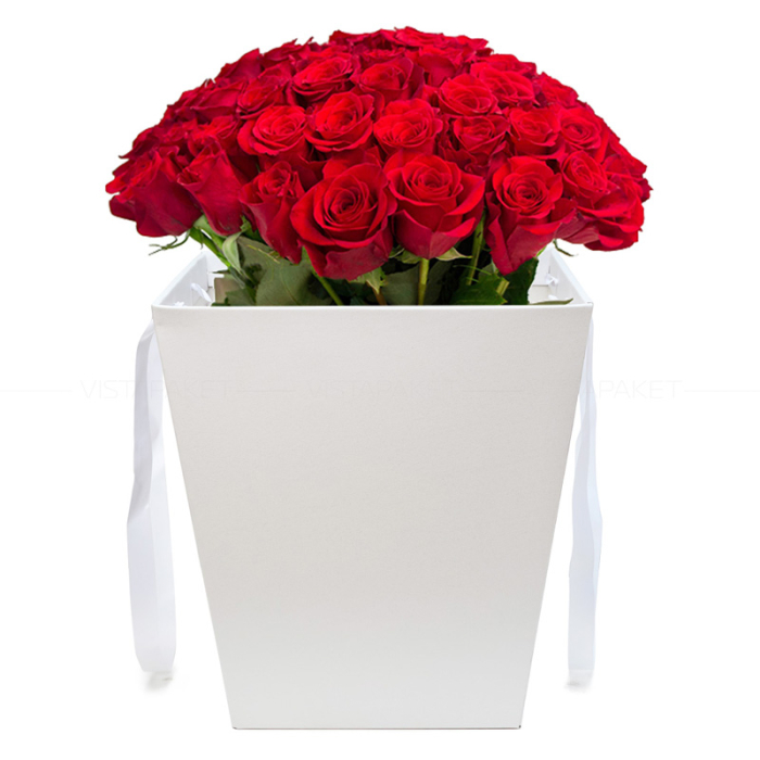 Коробка для квітів біла