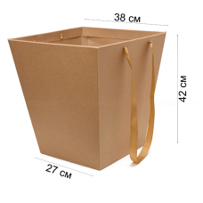 Коробка для квітів 38*42*27 см крафтова