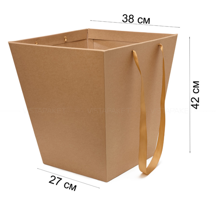 Коробка для квітів крафтова