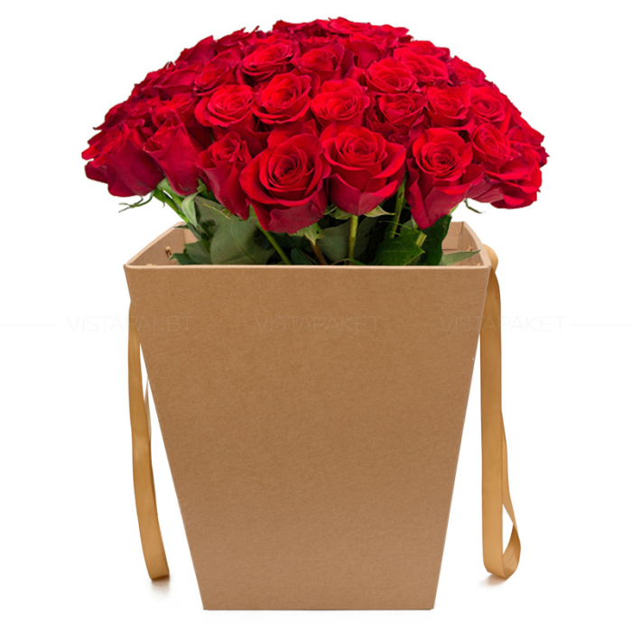 Коробка для квітів крафтова