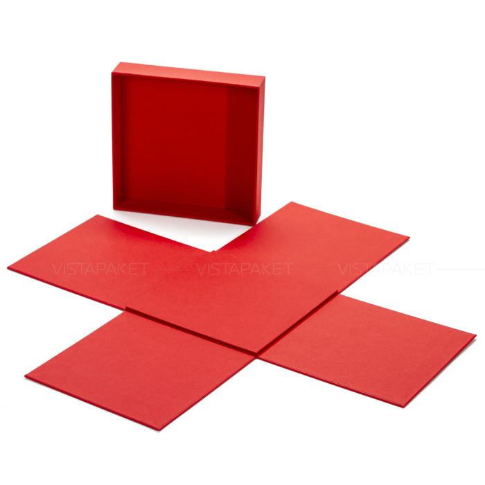 Подарункова картонна коробка червона