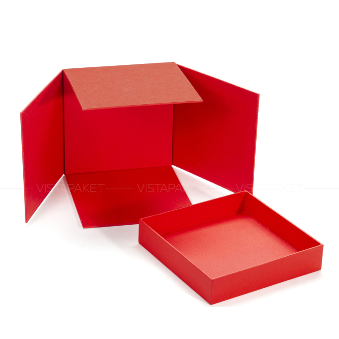 Подарункова картонна коробка червона