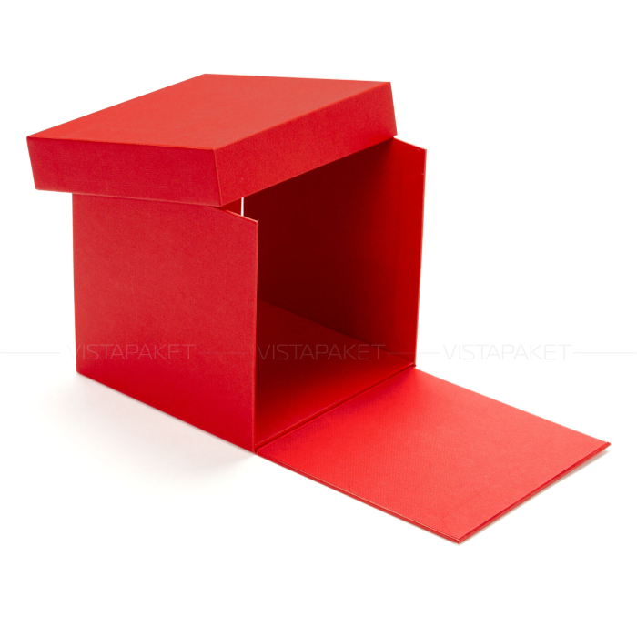 Подарункова картонна коробка червона