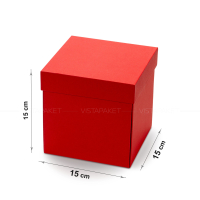 Коробка 15х15х15 см червона