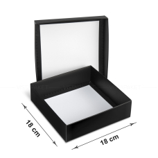 Коробка 18х18х5 см чорна