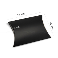 Коробка 12х10х3 см чорна