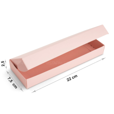 Коробка 22 x 7,5 x 2,5 см ніжно рожева