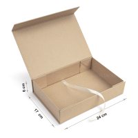 Коробка 24x17x6 см крафт