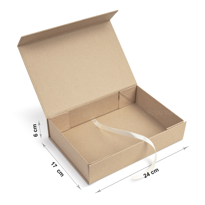 Подарункова коробка з палітурного картону крафт