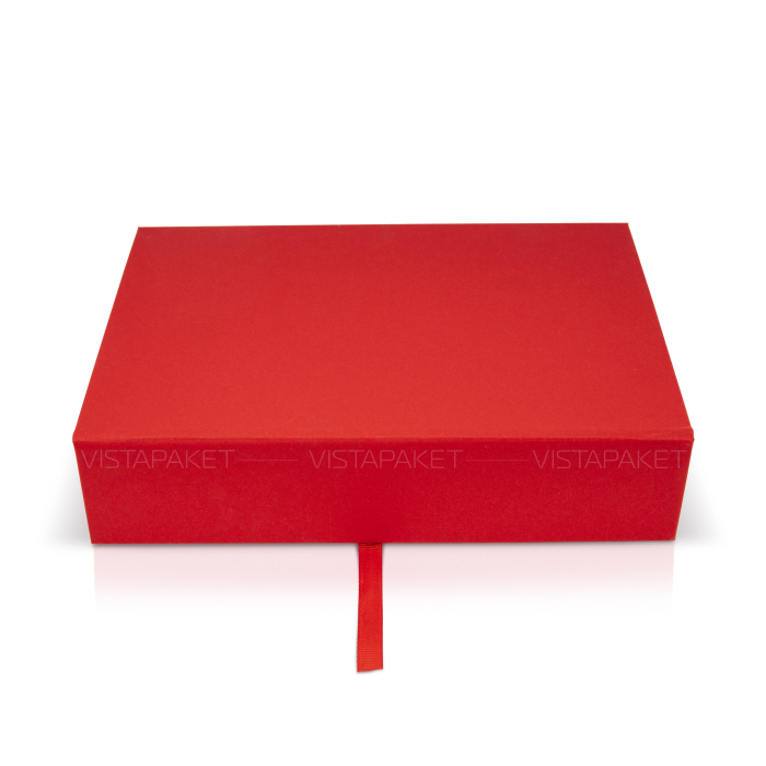 Подарункова коробка з палітурного картону червона