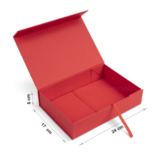 Коробка 24x17x6 см червона