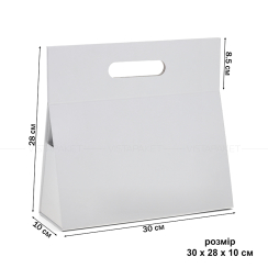 Коробка-сумка 30х28х10 см белая