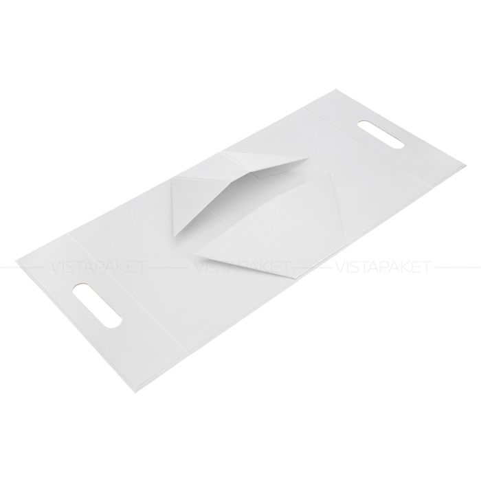 Ювелірна подарункова коробка-сумка біла